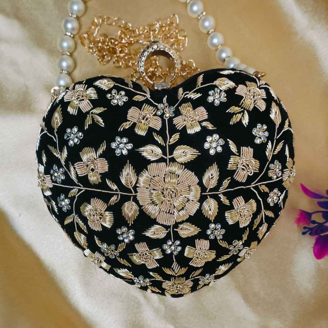 Heart Shaped Bridal Clutch