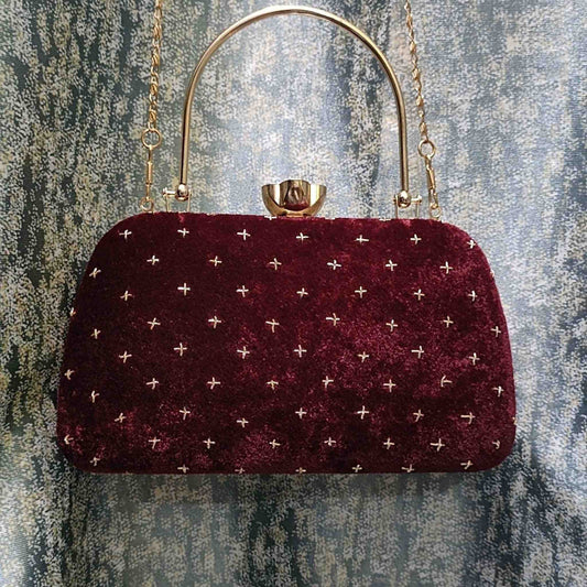 Customised Name Clutch in Urdu with Golden Embroidery