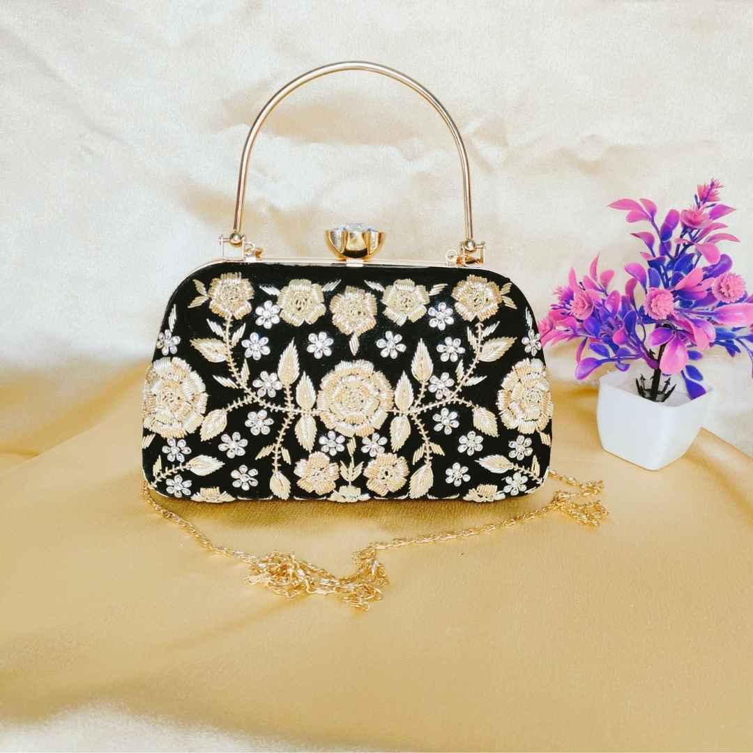 Bridal Clutch With Zardozi Embroidery