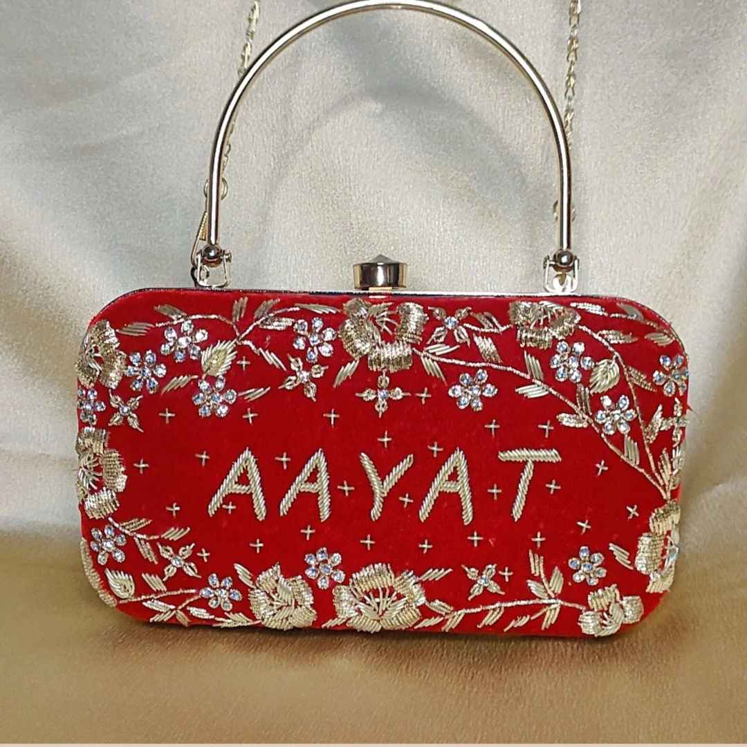 Luxury Bridal Name Clutches