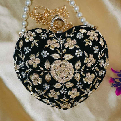 Heart Shaped Bridal Clutch