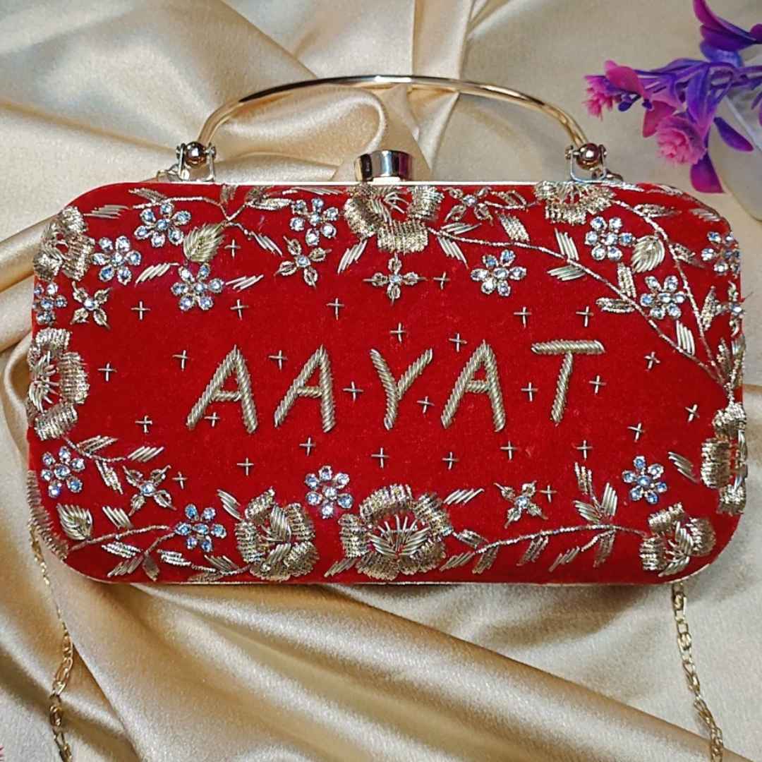 Luxury Bridal Name Clutches