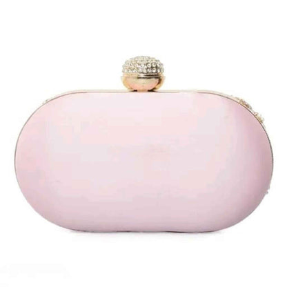 Pink Floral Embroidered Clutch